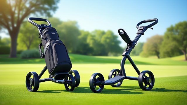 Chariots de golf pliables à plat : les compacts qui durent